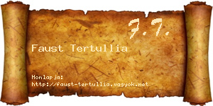Faust Tertullia névjegykártya